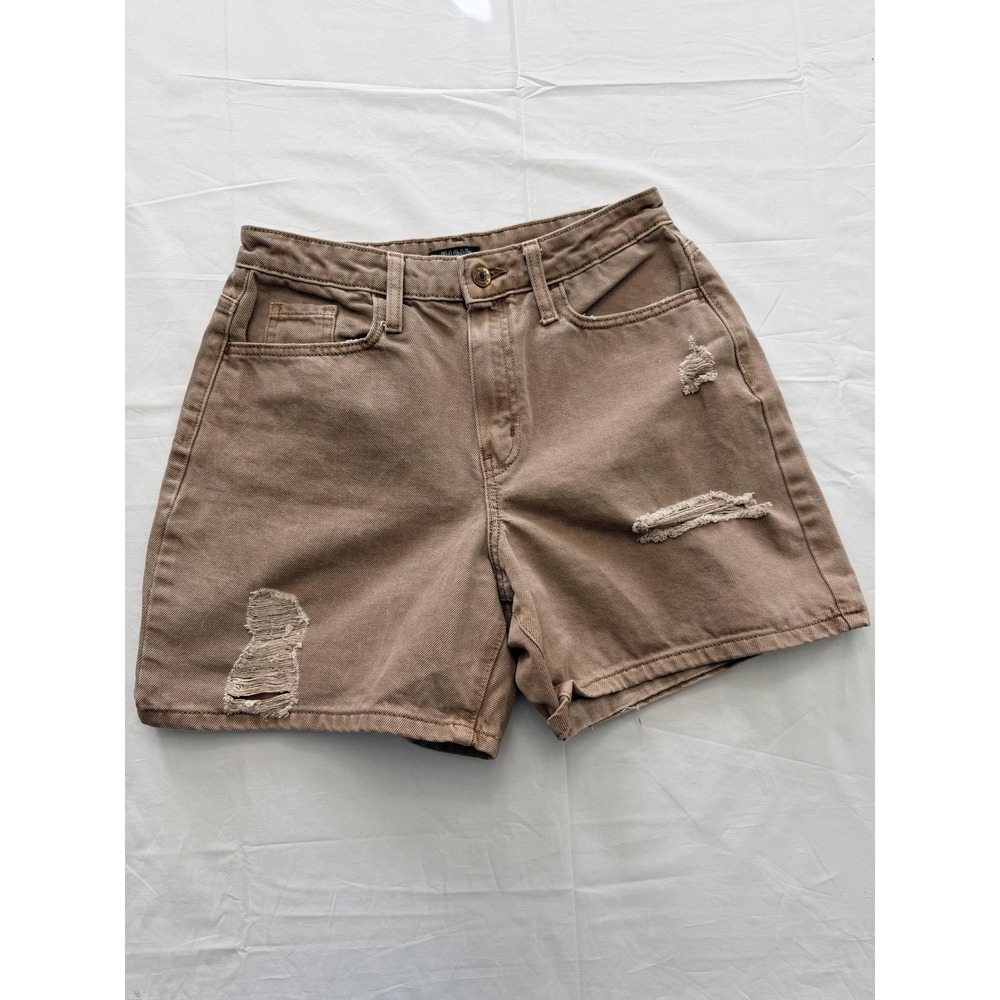 Wild Fable Shorts Womens 2 Beige Highest Rise Bermuda‎ Distressed Twill